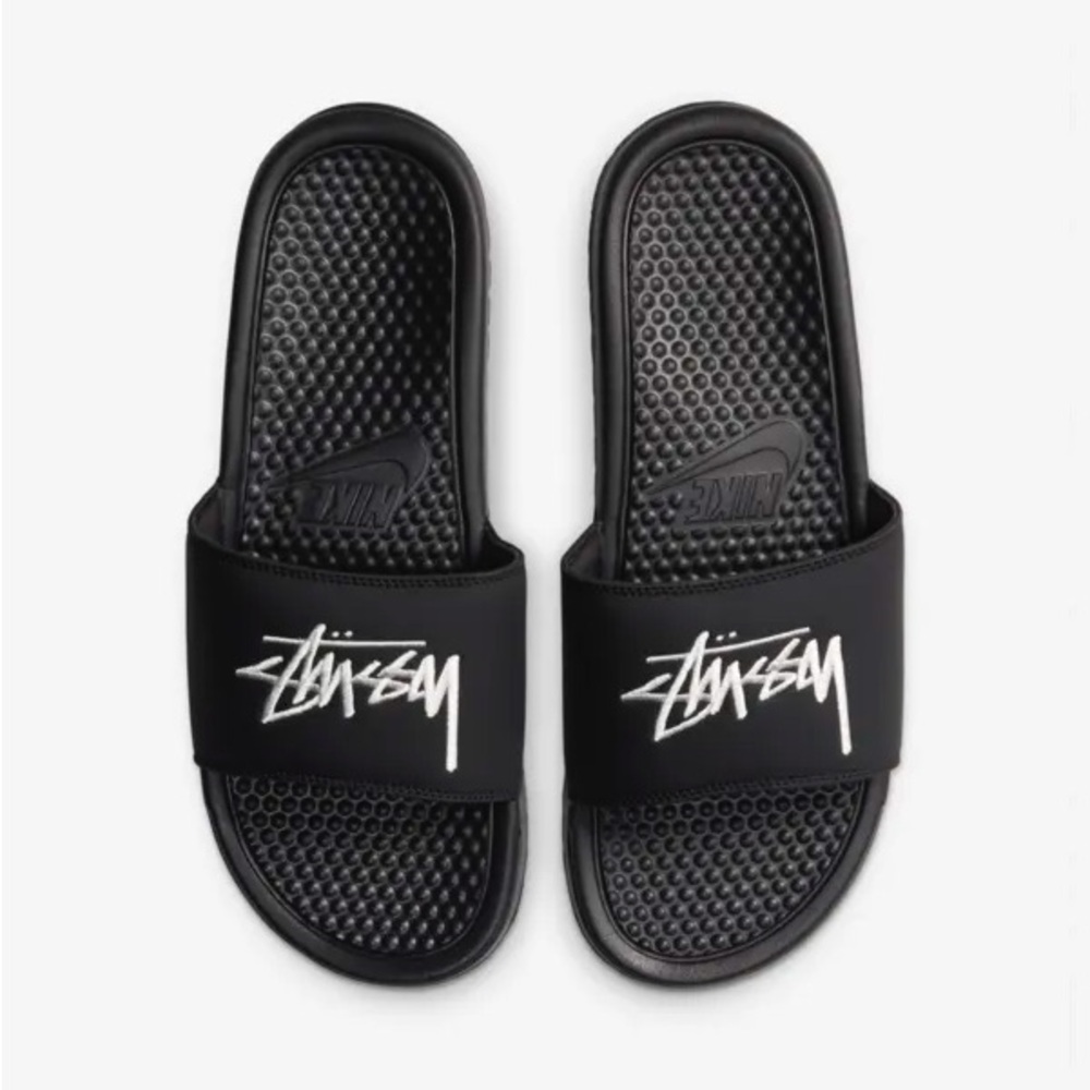Stussy Benassi Nike slides. NWT no box. Size 6 in men's. Size 7.5 in women's.